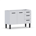 Ver imagem 2 de Gabinete para Cozinha em Aço Atena - Pia 120cm Branco