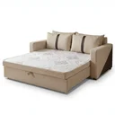 Ver imagem 3 de Sofá Cama Casal 2 Lugares Suede Bege Tropical 165cm