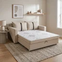 Ver imagem 7 de Sofá Cama Casal 2 Lugares Suede Bege Tropical 165cm