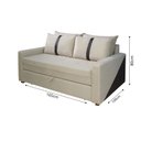 Ver imagem 5 de Sofá Cama Casal Moderno 165x100cm Suede Tropical Bege