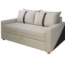 Ver imagem 4 de Sofá Cama Casal Moderno 165x100cm Suede Tropical Bege