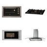 Conjunto de Embutir Completo Fischer com Cooktop 5 Bocas e Tripla Chama + Forno Elétrico 48l + Micro-ondas 25l + Coifa Parede 90cm Fit Line 220v  - 1