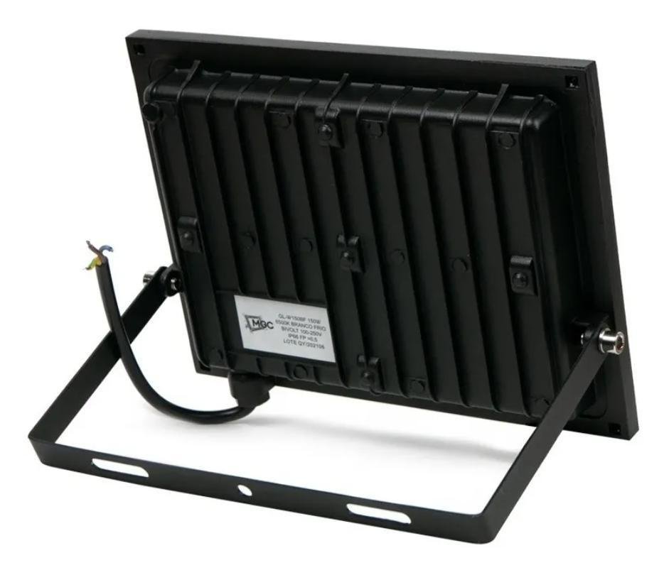 Kit 3 Refletor Led 150W Branco Quente 3000K Resistente Prova - 6
