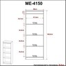 Kit 3 Peças com Escrivaninha em L, Armário com Chave e Estante Alta - 15