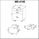 Ver imagem 7 de Escrivaninha Mesa Escritório em L 136x135cm com Gaveteiro 3 Gavetas com Chave