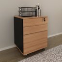 Ver imagem 3 de Escrivaninha Mesa Escritório em L 136x135cm com Gaveteiro 3 Gavetas com Chave