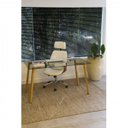Ver imagem 6 de Kit 4 Cadeiras de Escritório Presidente Giratória com Apoia Cabeça Office Lisboa Branco/Marrom Rivatti