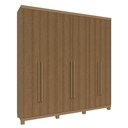 Ver imagem 1 de Guarda Roupa Casal 6 Portas em MDF New Honduras Móveis Rimo - Carvalho/Jequitibá
