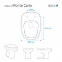 Ver imagem 2 de Assento Sanitário Poliester Monte Carlo Marmorizado Avenca com Borboleta para Vaso Deca