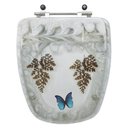 Ver imagem 1 de Assento Sanitário Poliester Monte Carlo Marmorizado Avenca com Borboleta para Vaso Deca