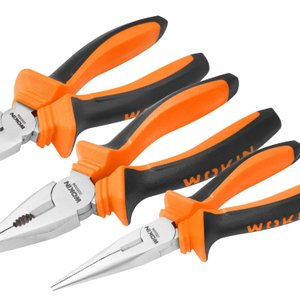 Conjunto de 3 Alicates de Aço Wokin Tools