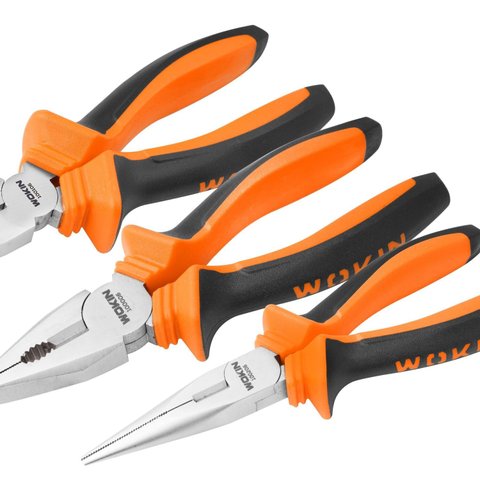 Conjunto de 3 Alicates de Aço Wokin Tools