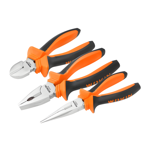 Conjunto de 3 Alicates de Aço Wokin Tools