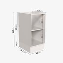 Ver imagem 2 de Balcão 1 Porta 40cm sem Tampo com Rodapé Puxador 150mm Ipanema CabeCasa MadeiraOriginals Branco