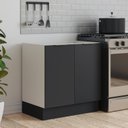 Ver imagem 1 de Balcão 2 Portas 80cm sem Tampo com Rodapé Puxador 150mm Ipanema CabeCasa MadeiraOriginals