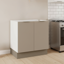 Ver imagem 1 de Balcão 2 Portas 80cm sem Tampo com Rodapé Puxador 150mm Ipanema CabeCasa MadeiraOriginals