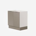 Ver mais imagens de Balcão Planejado 2 Portas 80cm sem Tampo com Rodapé Puxador 150mm Ipanema CabeCasa MadeiraOriginals Bege/Fendi Trama/Branco
