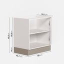 Ver imagem 2 de Balcão 2 Portas 80cm sem Tampo com Rodapé Puxador 150mm Ipanema CabeCasa MadeiraOriginals