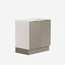 Ver imagem 6 de Balcão Planejado 2 Portas 80cm sem Tampo com Rodapé Puxador 150mm Ipanema CabeCasa MadeiraOriginals Bege/Fendi Trama/Branco