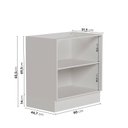 Ver imagem 2 de Balcão Planejado 2 Portas 80cm sem Tampo com Rodapé Puxador 150mm Ipanema CabeCasa MadeiraOriginals Marrom/Acácia/Branco