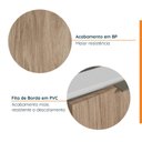 Ver imagem 3 de Balcão Planejado 2 Portas 80cm sem Tampo com Rodapé Puxador 150mm Ipanema CabeCasa MadeiraOriginals Marrom/Acácia/Branco