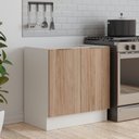 Ver imagem 1 de Balcão 2 Portas 80cm sem Tampo com Rodapé Puxador 150mm Ipanema CabeCasa MadeiraOriginals