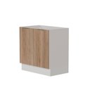 Ver mais imagens de Balcão Planejado 2 Portas 80cm sem Tampo com Rodapé Puxador 150mm Ipanema CabeCasa MadeiraOriginals Marrom/Acácia/Branco