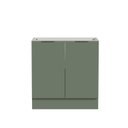 Ver imagem 7 de Balcão Planejado 2 Portas 80cm sem Tampo com Rodapé Puxador 150mm Ipanema CabeCasa MadeiraOriginals Verde/Folha/Branco