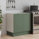 Ver imagem 1 de Balcão 2 Portas 80cm sem Tampo com Rodapé Puxador 150mm Ipanema CabeCasa MadeiraOriginals