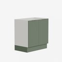 Ver imagem 6 de Balcão Planejado 2 Portas 80cm sem Tampo com Rodapé Puxador 150mm Ipanema CabeCasa MadeiraOriginals Verde/Folha/Branco