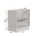 Ver imagem 2 de Balcão Planejado 2 Portas 80cm sem Tampo com Rodapé Puxador 150mm Ipanema CabeCasa MadeiraOriginals Branco