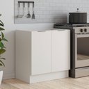 Ver imagem 1 de Balcão 2 Portas 80cm sem Tampo com Rodapé Puxador 150mm Ipanema CabeCasa MadeiraOriginals