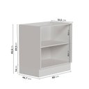 Ver imagem 2 de Balcão 2 Portas 80cm sem Tampo com Rodapé Puxador 150mm Ipanema CabeCasa MadeiraOriginals