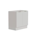 Ver imagem 6 de Balcão Planejado 2 Portas 80cm sem Tampo com Rodapé Puxador 150mm Ipanema CabeCasa MadeiraOriginals Branco