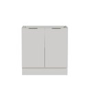 Ver imagem 7 de Balcão Planejado 2 Portas 80cm sem Tampo com Rodapé Puxador 150mm Ipanema CabeCasa MadeiraOriginals Branco
