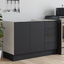 Ver imagem 1 de Balcão Pia 120cm sem Tampo com Rodapé Puxador 150mm Ipanema CabeCasa MadeiraOriginals