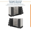 Ver imagem 3 de Balcão Pia 120cm sem Tampo com Rodapé Puxador 150mm Ipanema CabeCasa MadeiraOriginals