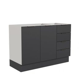 Balcão Pia 120cm sem Tampo com Rodapé Puxador 150mm Ipanema CabeCasa MadeiraMadeira - 7