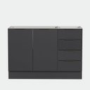 Ver mais imagens de Balcão Pia 120cm sem Tampo com Rodapé Puxador 150mm Ipanema CabeCasa MadeiraOriginals