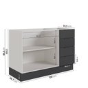 Ver imagem 2 de Balcão Pia 120cm sem Tampo com Rodapé Puxador 150mm Ipanema CabeCasa MadeiraOriginals