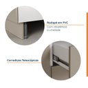 Ver imagem 6 de Balcão Pia Planejado 120cm sem Tampo com Rodapé Puxador 150mm Ipanema CabeCasa MadeiraOriginals Branco/Fendi Trama