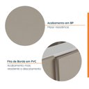 Ver imagem 4 de Balcão Pia Planejado 120cm sem Tampo com Rodapé Puxador 150mm Ipanema CabeCasa MadeiraOriginals Branco/Fendi Trama