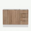 Ver mais imagens de Balcão Pia 120cm sem Tampo com Rodapé Puxador 150mm Ipanema CabeCasa MadeiraOriginals