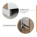 Ver imagem 6 de Balcão Pia Planejado 120cm sem Tampo com Rodapé Puxador 150mm Ipanema CabeCasa MadeiraOriginals Branco/Acácia