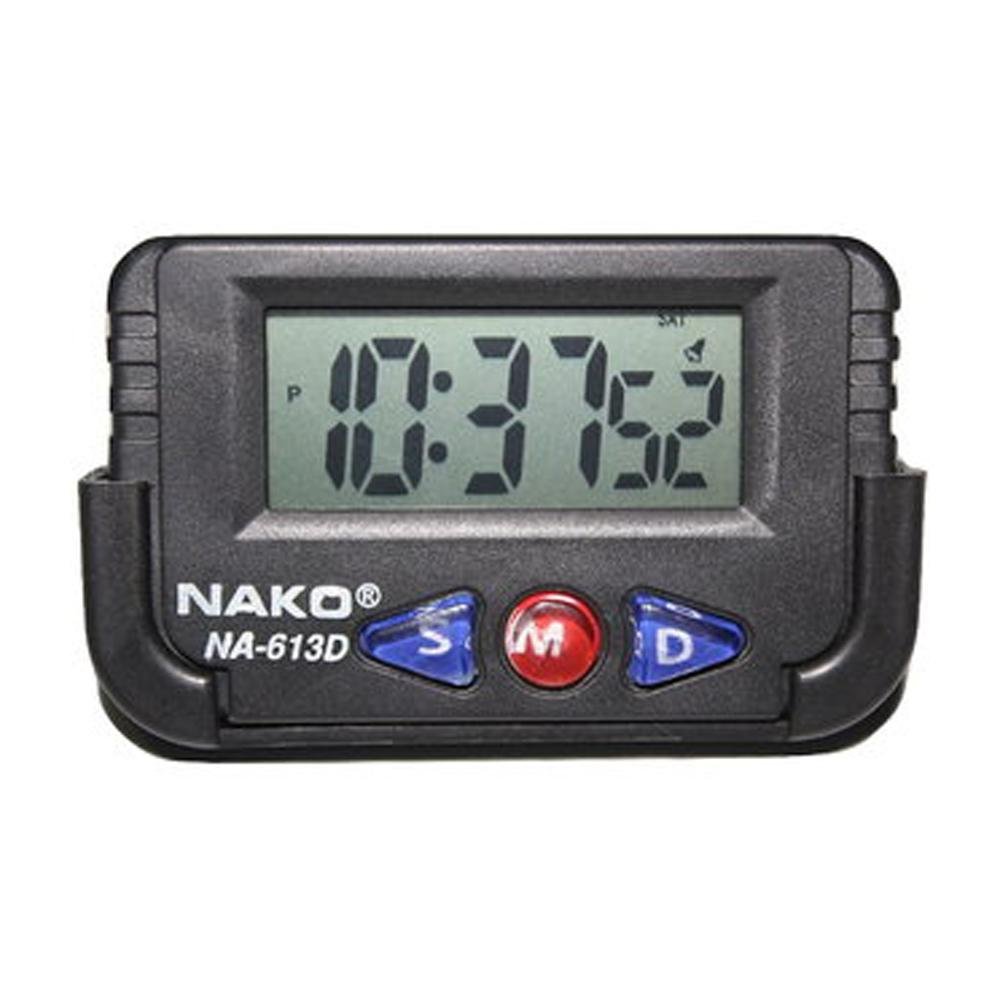 Relógio Digital Portátil Carro Cronometro Despertador Data Preto 613D - 6