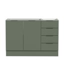 Ver mais imagens de Balcão Pia 120cm sem Tampo com Rodapé Puxador 150mm Ipanema CabeCasa MadeiraOriginals