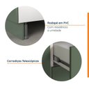 Ver imagem 6 de Balcão Pia Planejado 120cm sem Tampo com Rodapé Puxador 150mm Ipanema CabeCasa MadeiraOriginals Branco/Verde Folha