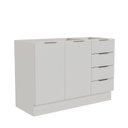 Ver imagem 2 de Balcão Pia Planejado 120cm sem Tampo com Rodapé Puxador 150mm Ipanema CabeCasa MadeiraOriginals Branco