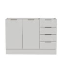 Ver mais imagens de Balcão Pia Planejado 120cm sem Tampo com Rodapé Puxador 150mm Ipanema CabeCasa MadeiraOriginals Branco