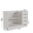 Ver imagem 2 de Balcão Pia 120cm sem Tampo com Rodapé Puxador 150mm Ipanema CabeCasa MadeiraOriginals